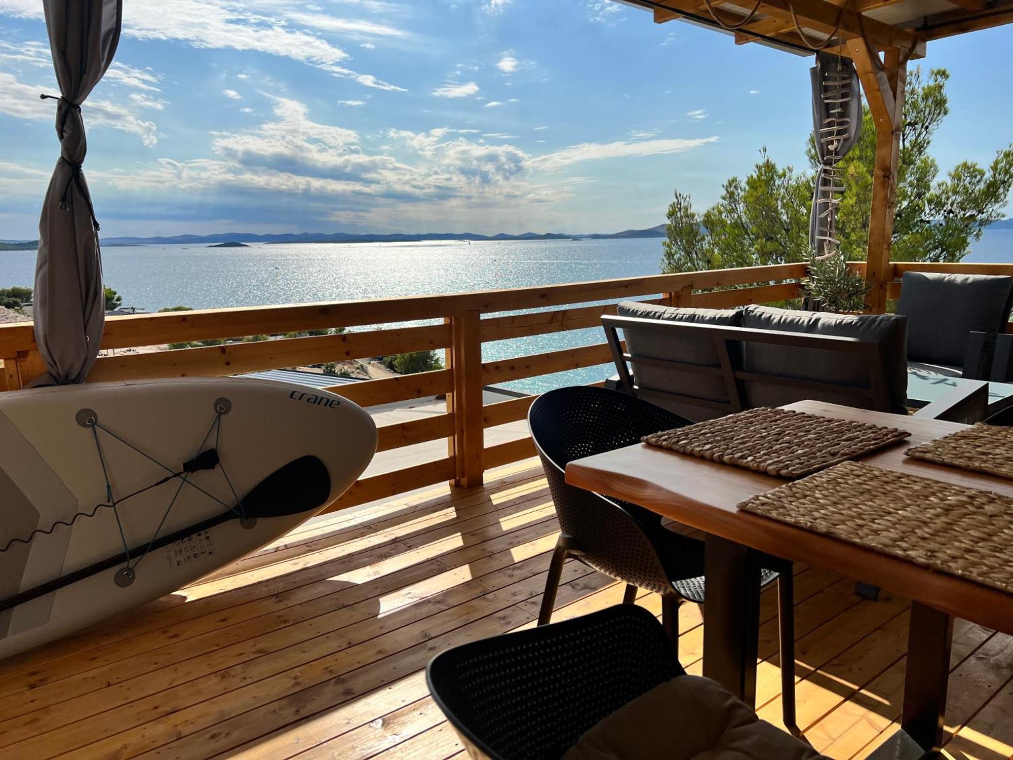 D-View Premium Mobile Home - Panoramic Seaview - 150 M From Beach, Free Parking Drage Eksteriør billede